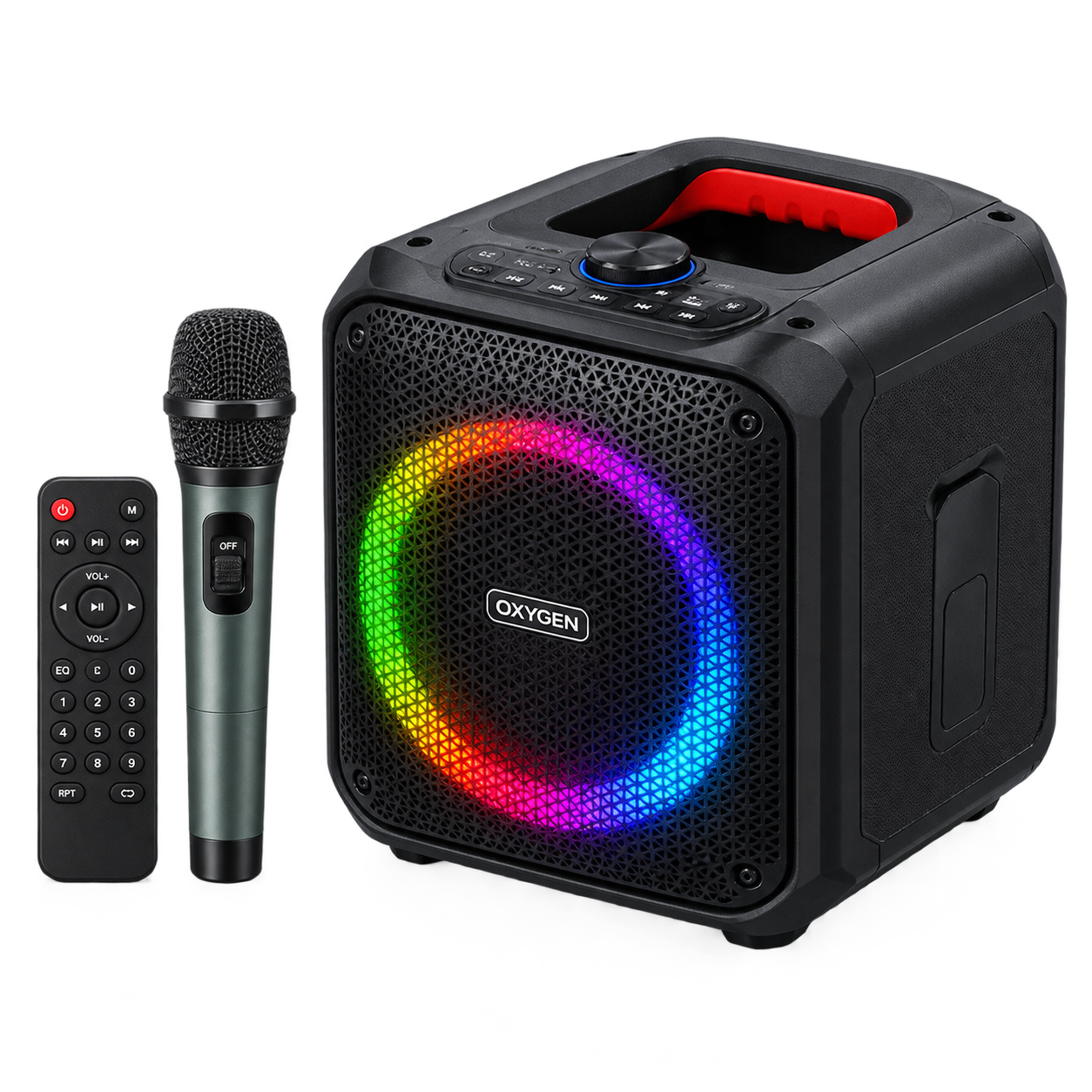 اسپیکر بلوتوثی قابل حمل اکسیژن OXYGEN AX-100 توان 20 وات، ساب‌ووفر 6.5 اینچ، باتری 6000mAh
