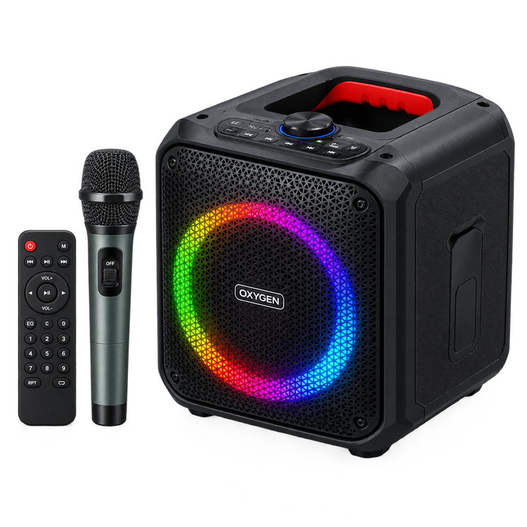 اسپیکر بلوتوثی قابل حمل اکسیژن OXYGEN AX-100 توان 20 وات، سابووفر 6.5 اینچ، باتری 6000mAh